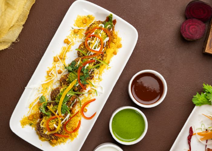 Beetroot Tikki Chaat