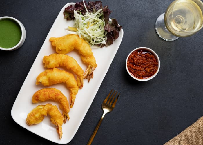 Golden Fried Prawns